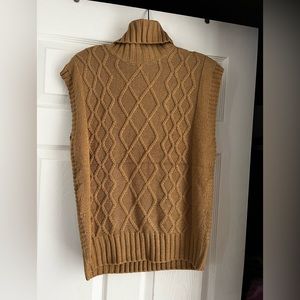 Knit turtleneck sleeveless sweater xs